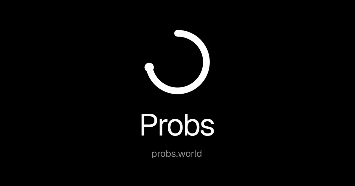 I built Probs to make market opinions measurable logo